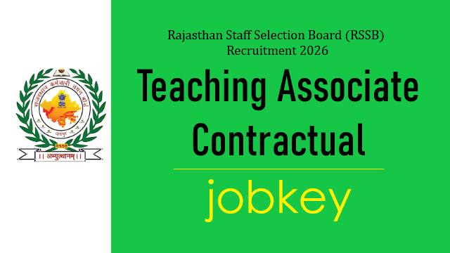 RSSB Teaching Associate Contractual Online Form 2026-jobkey